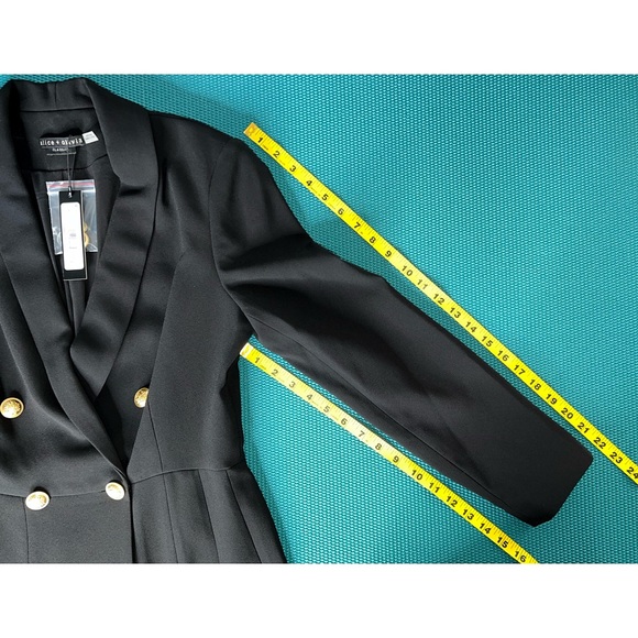 Alice + Olivia Kyrie Black Tuxedo Mini Dress - Picture 14 of 16